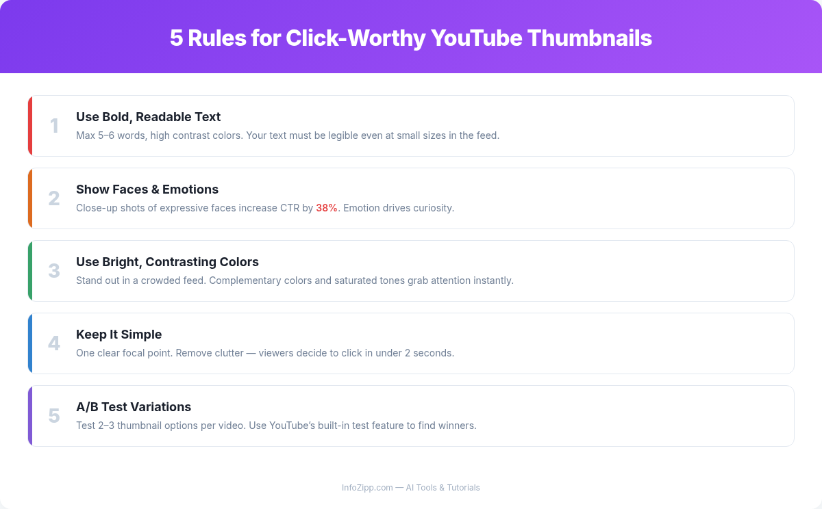 5 rules for creating click-worthy YouTube thumbnails with AI tools